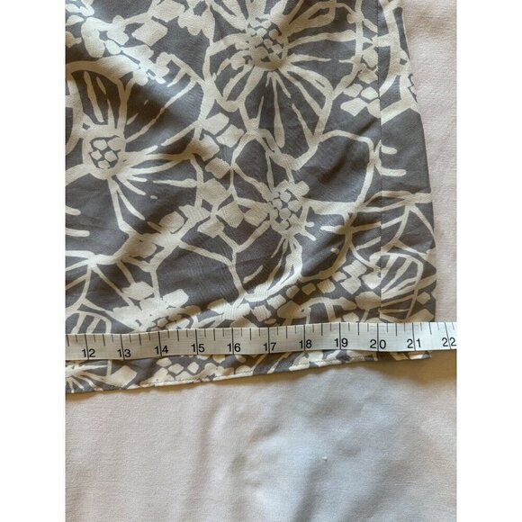 Melonie T Women's Dress Size 8 Grey White Washable Flutter Sleeves NEW - Picture 13 of 13